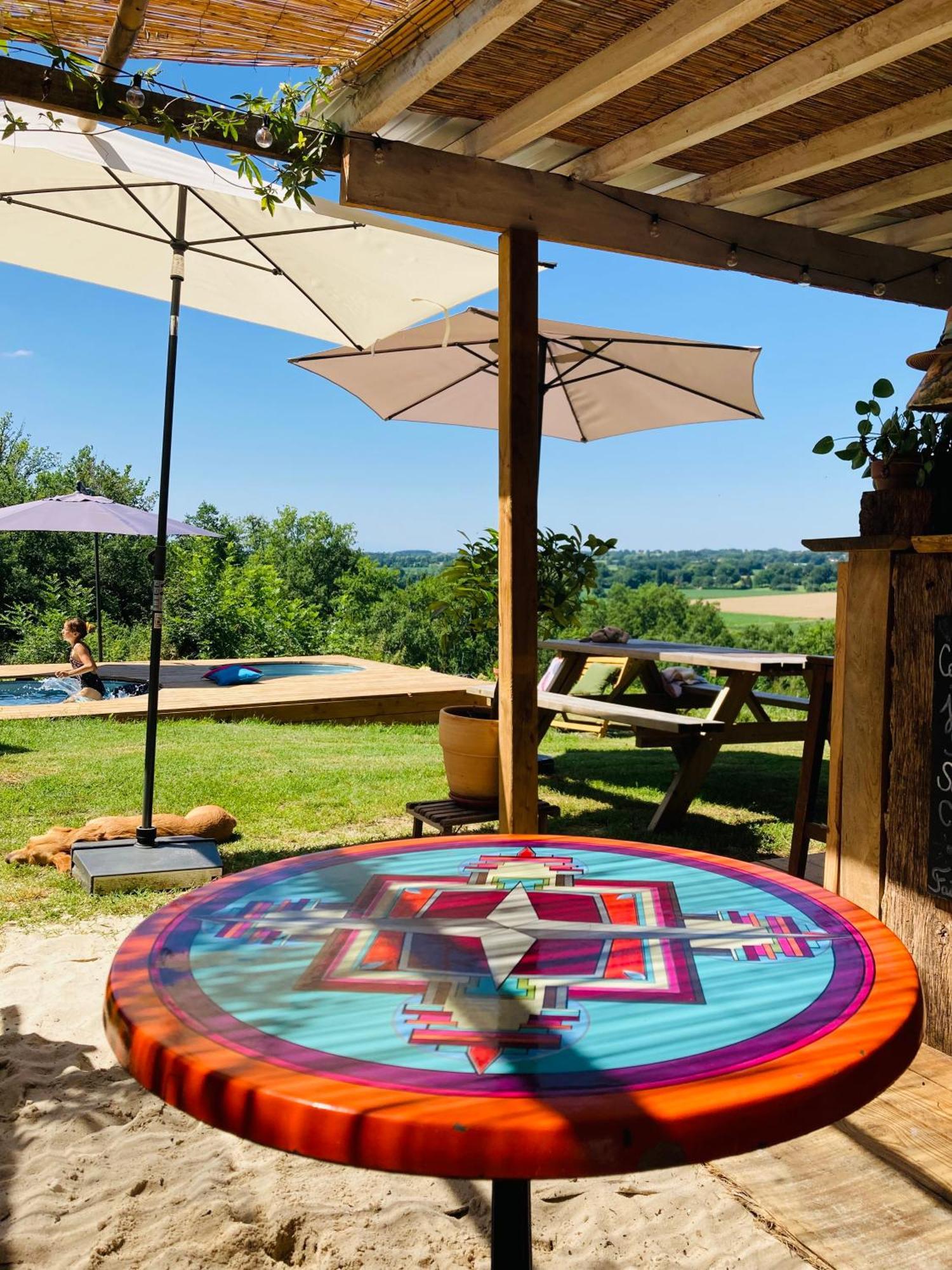 Tente bivouac&Spa privé avec poêle à bois Idrac-Respailles Esterno foto